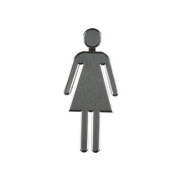 Toiletbord vrouwen chroom gecoate 3D 