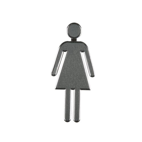 Toiletbord vrouwen chroom gecoate 3D 