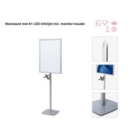 Standaard met A1 LED kliklijst incl. monitor houder