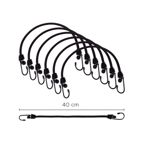 Set van 6 Snelbinders Elastiek