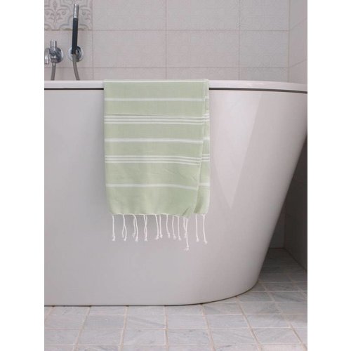 Ottomania hammam handdoek Ottomania 50x100cm lichtgroen Ottomania hammam handdoek Ottomania 50x100cm lichtgroen