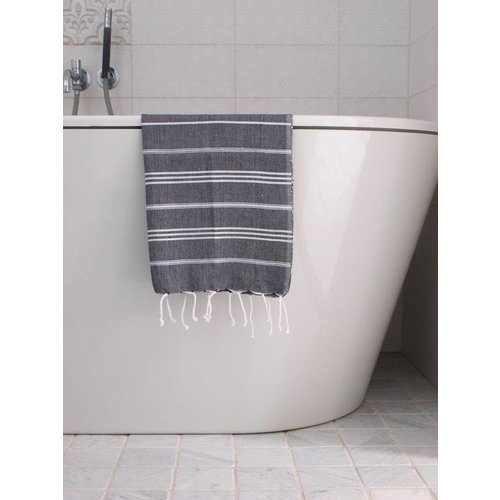 Ottomania hammam handdoek Ottomania 50x100cm zwart Ottomania hammam handdoek Ottomania 50x100cm zwart