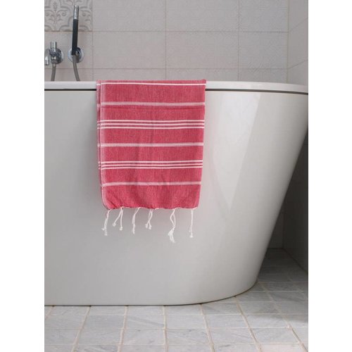 Ottomania hammam handdoek Ottomania 50x100cm robijnrood Ottomania hammam handdoek Ottomania 50x100cm robijnrood
