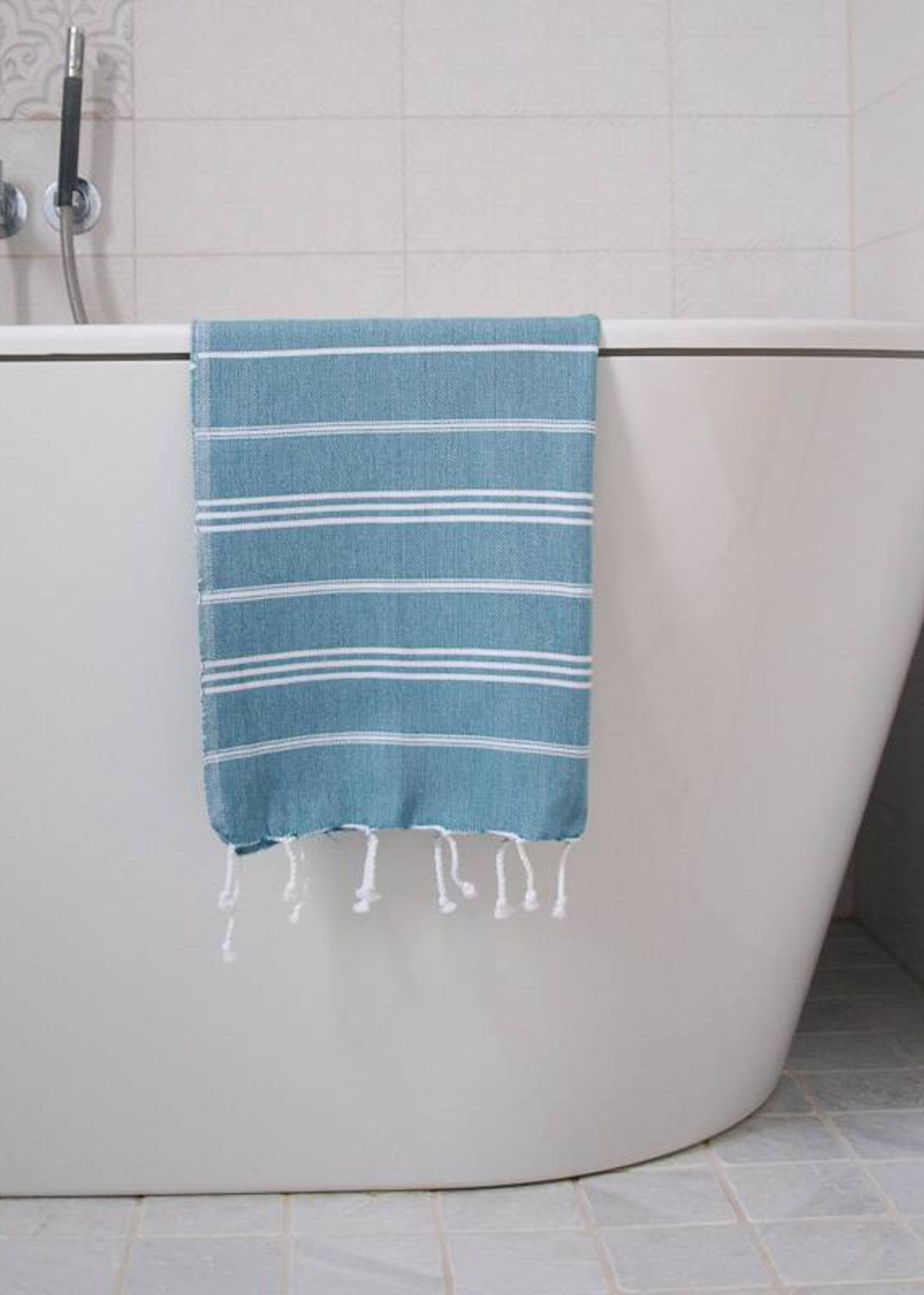 Ottomania hammam handdoek Ottomania 50x100cm petrol - kleine hamamdoek