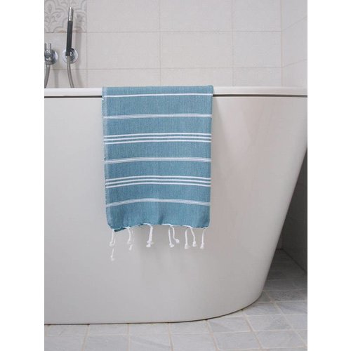 Ottomania hammam handdoek Ottomania 50x100cm petrol Ottomania hammam handdoek Ottomania 50x100cm petrol