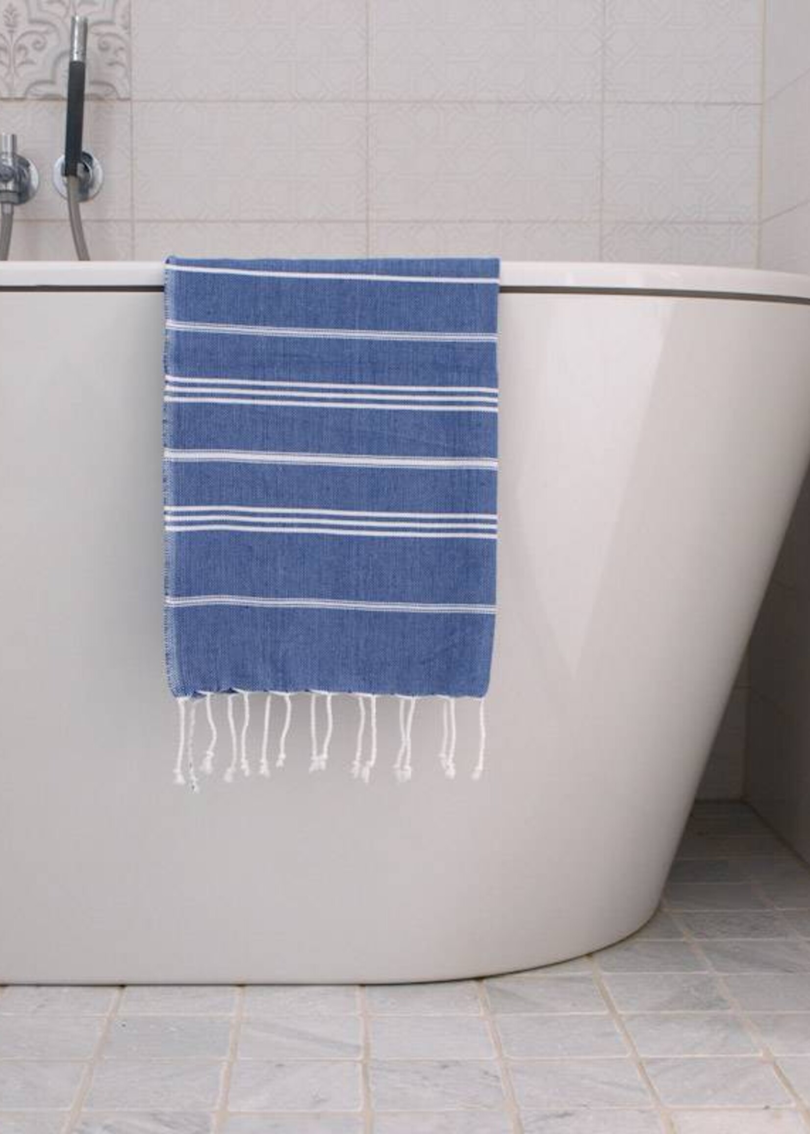 Ottomania hammam handdoek Ottomania 50x100cm parlementblauw - kleine hamamdoek