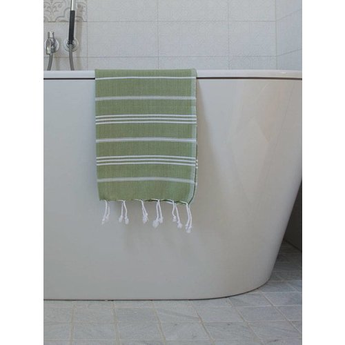 Ottomania hammam handdoek Ottomania 50x100cm mosgroen Ottomania hammam handdoek Ottomania 50x100cm mosgroen