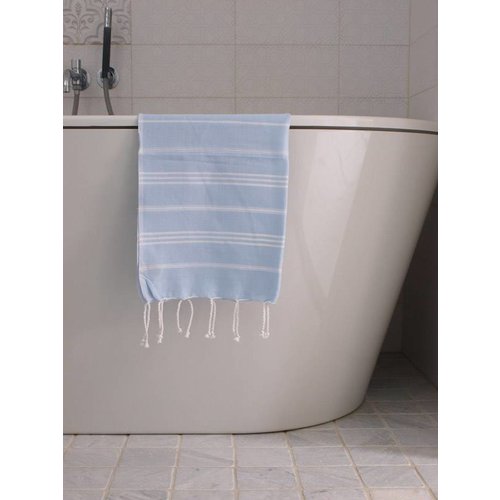 Ottomania hammam handdoek Ottomania 50x100cm lichtblauw Ottomania hammam handdoek Ottomania 50x100cm lichtblauw