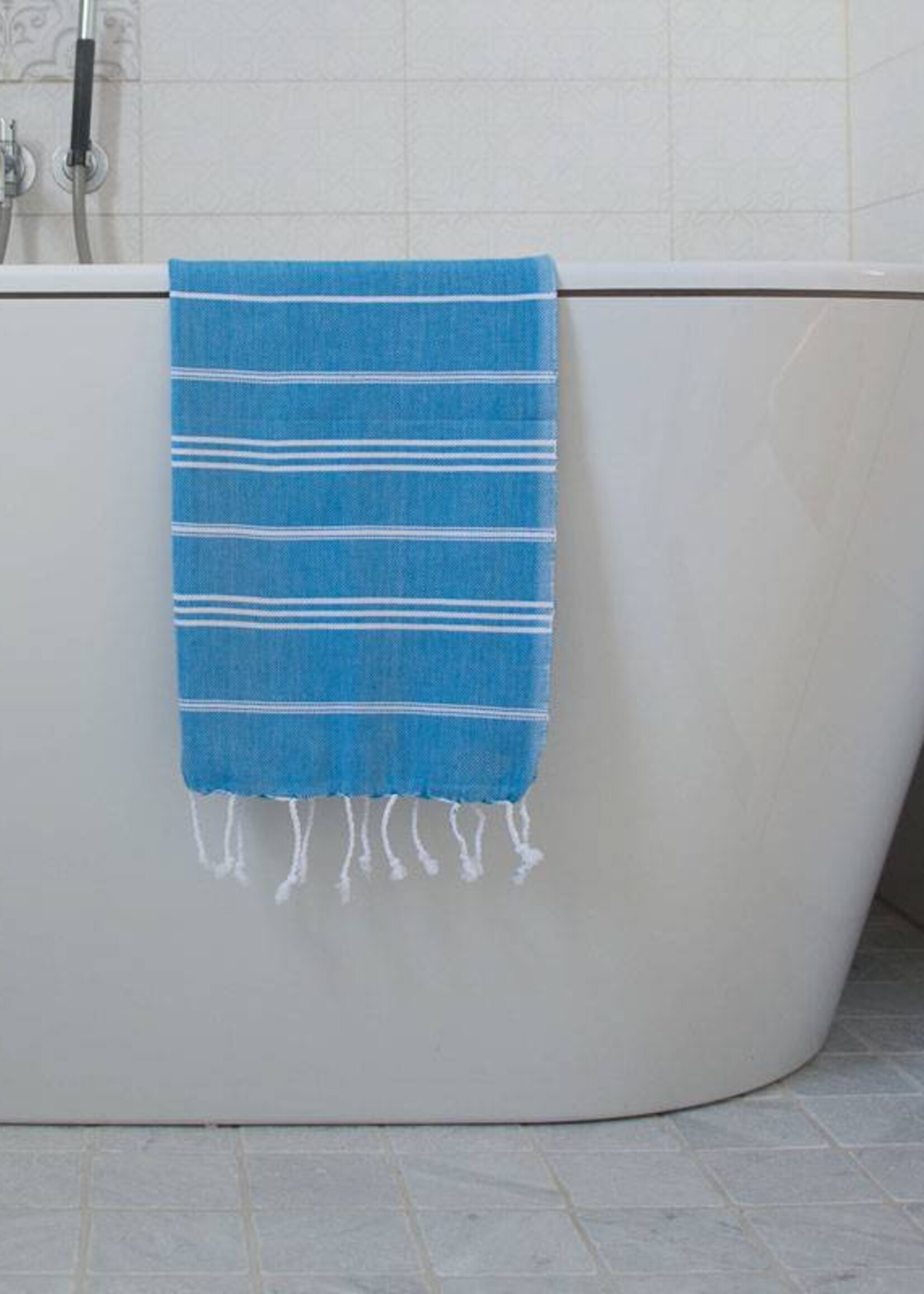 Ottomania hammam handdoek Ottomania 50x100cm helderblauw - kleine hamamdoek