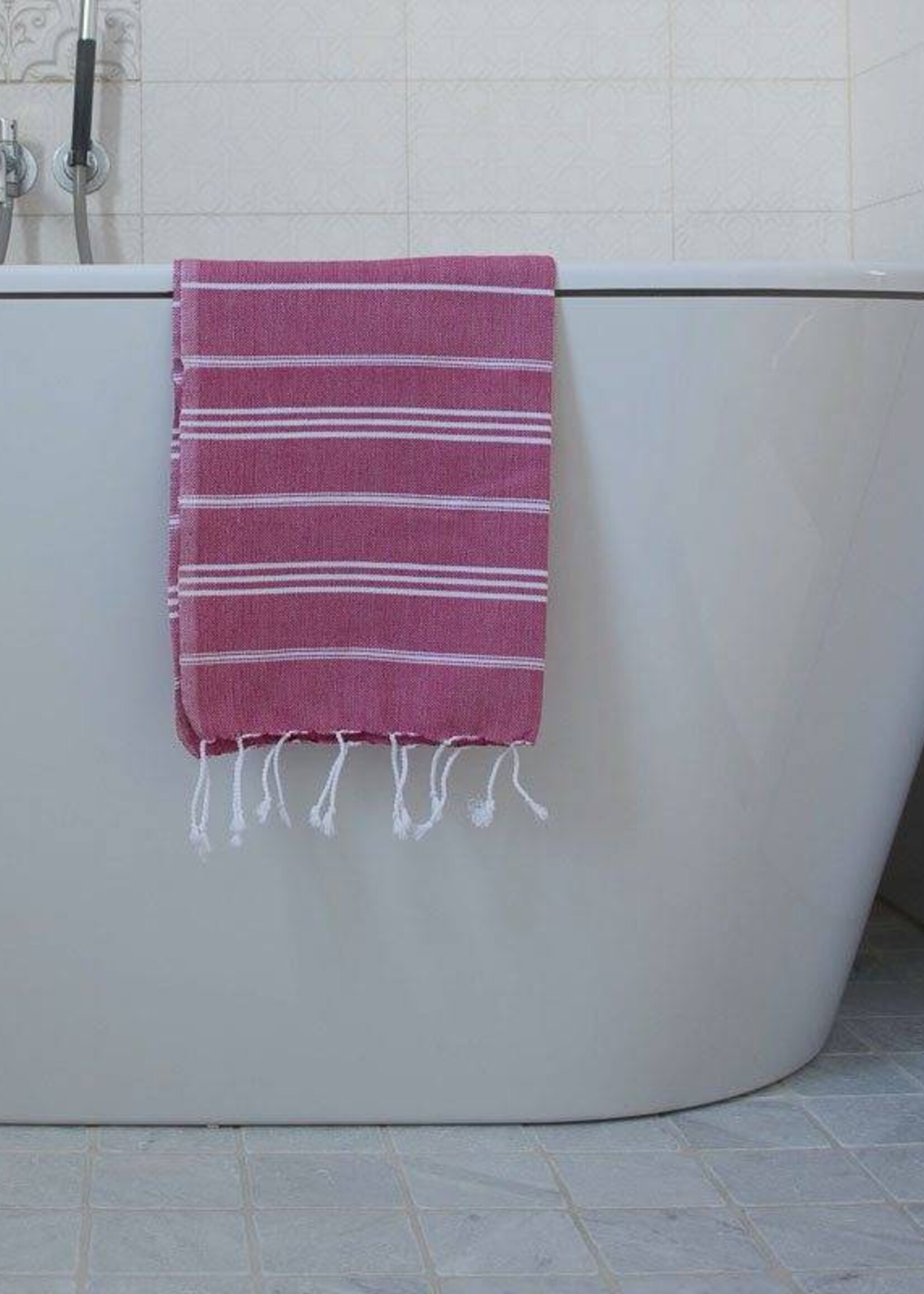 Ottomania hammam handdoek Ottomania 50x100cm cerise - kleine hamamdoek