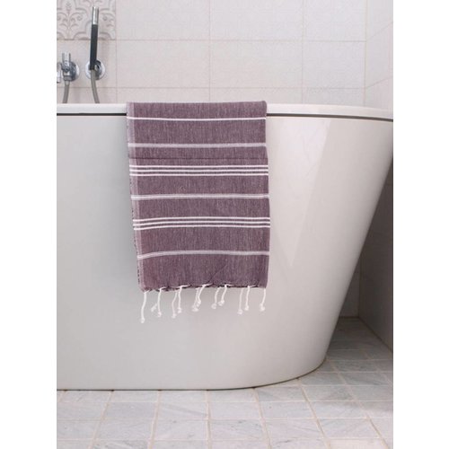 Ottomania hammam handdoek Ottomania 50x100cm aubergine Ottomania hammam handdoek Ottomania 50x100cm aubergine