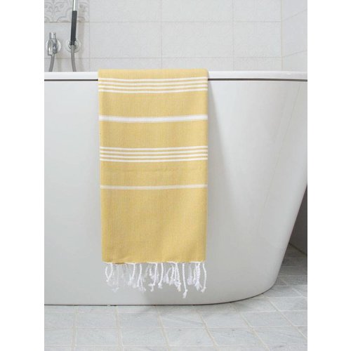 Ottomania Hamamdoek Ottomania 100 x 170 cm mosterd Ottomania Hamamdoek Ottomania 100 x 170 cm mosterd