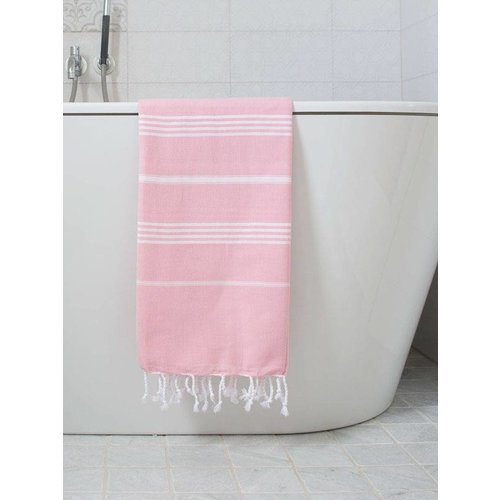 Ottomania Hamamdoek Ottomania 100 x 170 cm poederroze Ottomania Hamamdoek Ottomania 100 x 170 cm poederroze