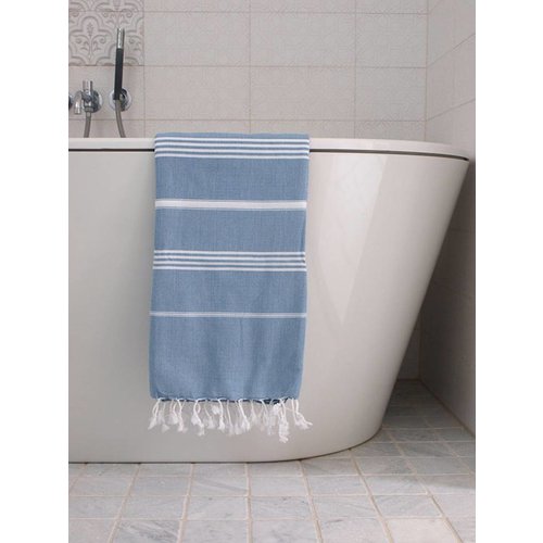 Ottomania Hamamdoek Ottomania 100 x 170 cm jeansblauw Ottomania Hamamdoek Ottomania 100 x 170 cm jeansblauw