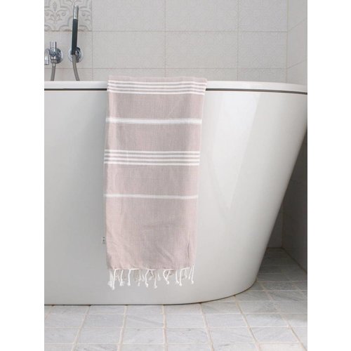 Ottomania Hamamdoek Ottomania 100 x 170 cm grijsbeige Ottomania Hamamdoek Ottomania 100 x 170 cm grijsbeige