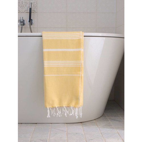 Ottomania Hamamdoek Ottomania 100 x 170 cm geel Ottomania Hamamdoek Ottomania 100 x 170 cm geel
