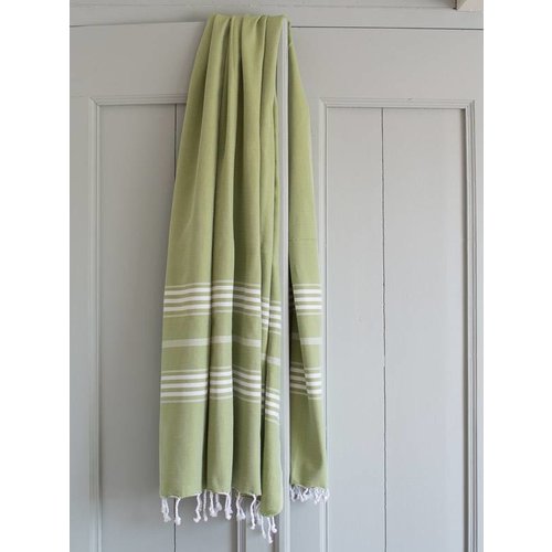 Ottomania Hamamdoek Ottomania 100 x 210 cm mosgroen Ottomania Hamamdoek Ottomania 100 x 210 cm mosgroen