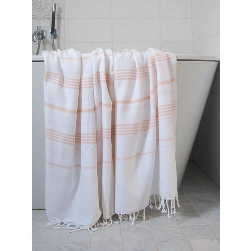 Ottomania hamamdoek Ottomania 160 x 220cm perzik Ottomania hamamdoek Ottomania 160 x 220cm perzik