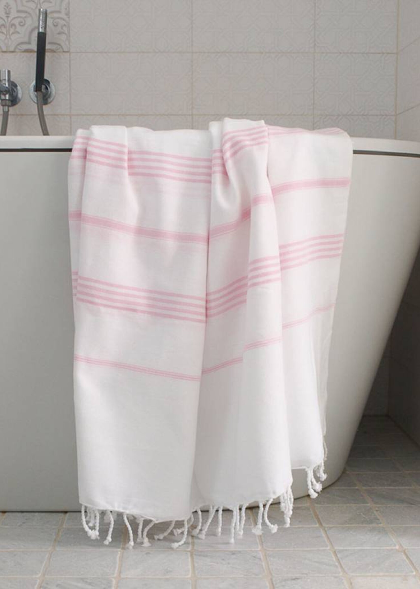 Ottomania hamamdoek Ottomania 160 x 220cm roze - tweepersoons xxl hamamdoek