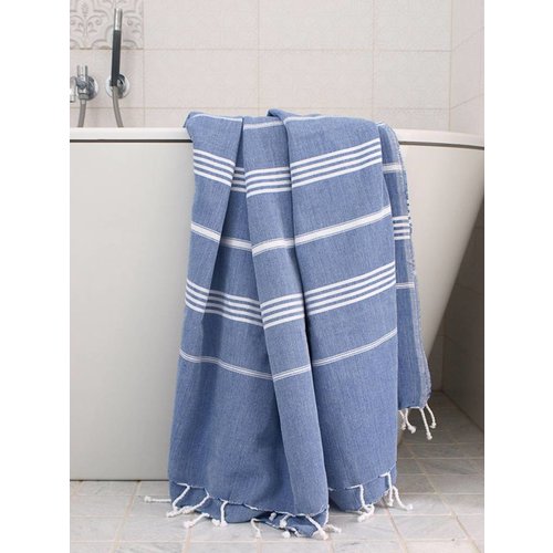 Ottomania hamamdoek Ottomania 160 x 220cm parlementblauw Ottomania hamamdoek Ottomania 160 x 220cm parlementblauw