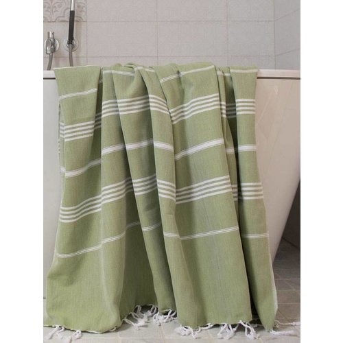 Ottomania hamamdoek Ottomania 160 x 220cm mosgroen Ottomania hamamdoek Ottomania 160 x 220cm mosgroen
