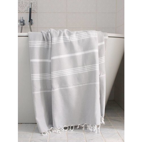 Ottomania hamamdoek Ottomania 160 x 220cm lichtgrijs Ottomania hamamdoek Ottomania 160 x 220cm lichtgrijs