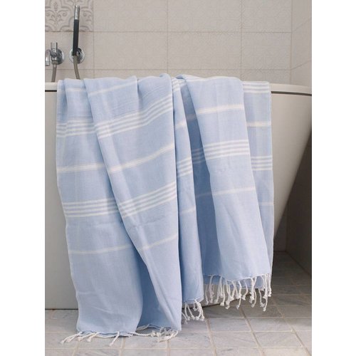 Ottomania hamamdoek Ottomania 160 x 220cm lichtblauw Ottomania hamamdoek Ottomania 160 x 220cm lichtblauw