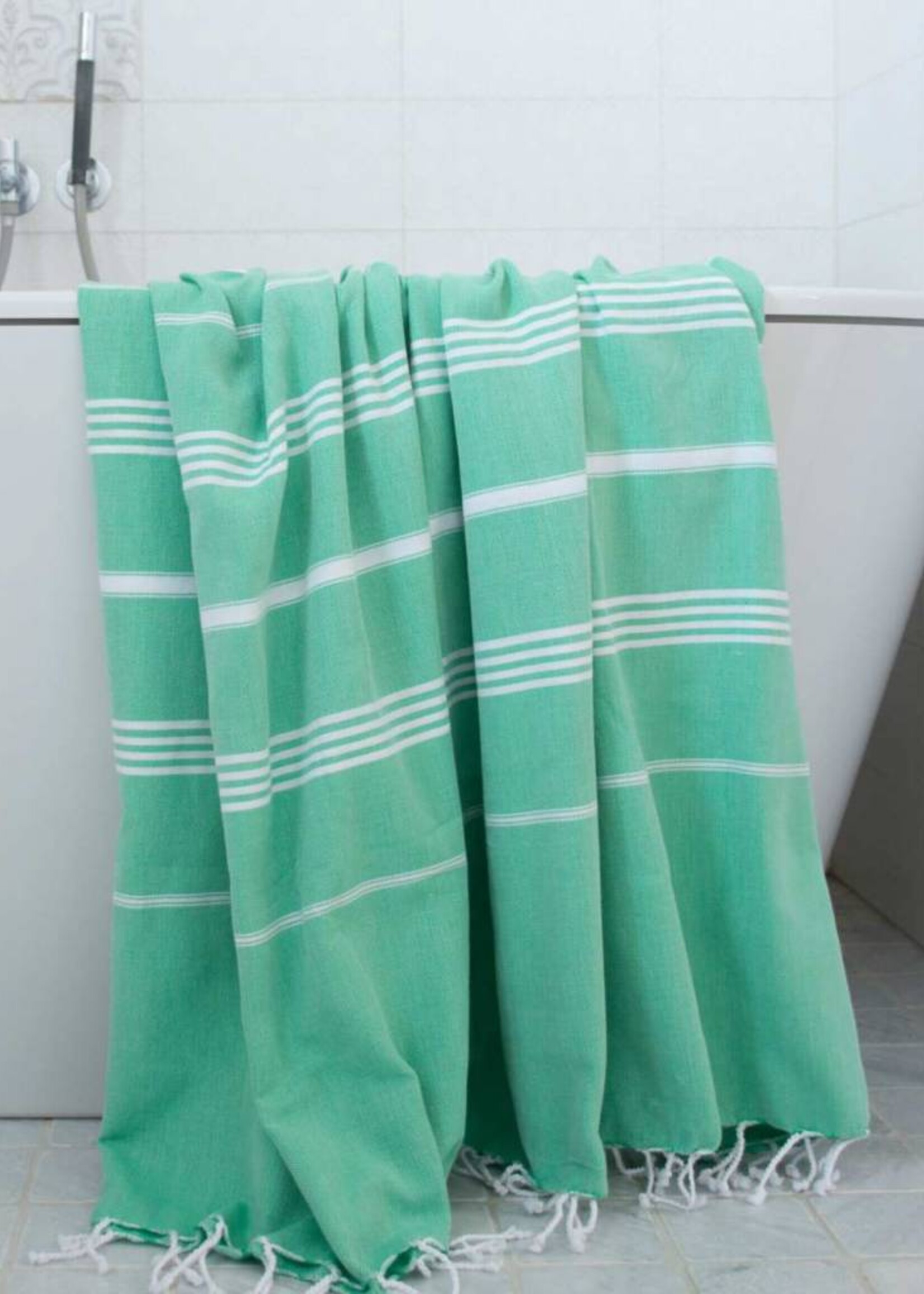 Ottomania hamamdoek Ottomania 160 x 220cm jade - tweepersoons xxl hamamdoek