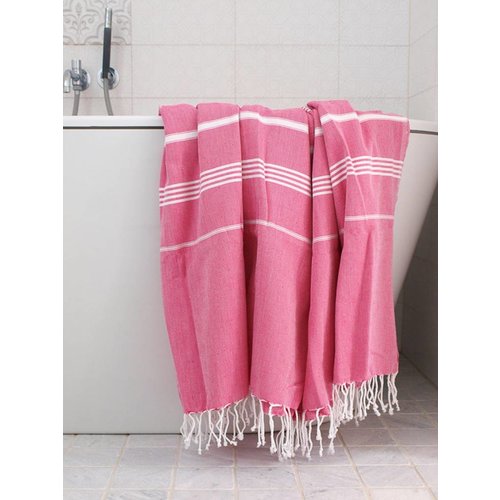 Ottomania hamamdoek Ottomania 160 x 220cm fuchsia Ottomania hamamdoek Ottomania 160 x 220cm fuchsia