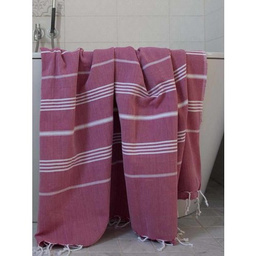 Ottomania hamamdoek Ottomania 160 x 220cm cerise Ottomania hamamdoek Ottomania 160 x 220cm cerise