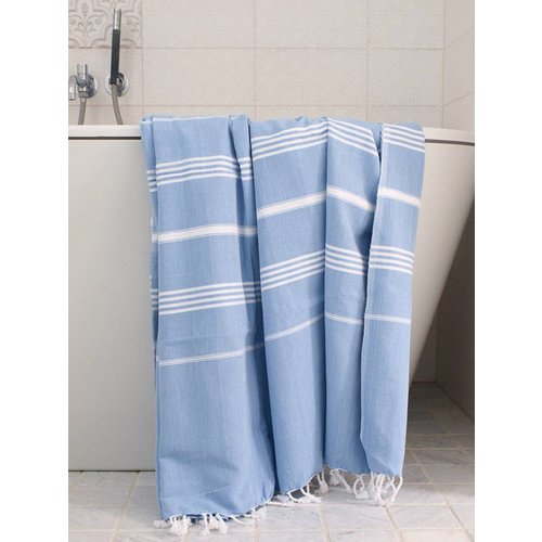 Ottomania hamamdoek Ottomania 160 x 220cm blauw Ottomania hamamdoek Ottomania 160 x 220cm blauw
