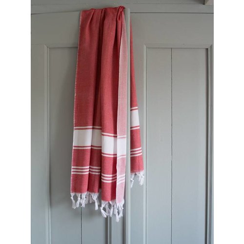 Ottomania Hamamdoek Ottomania honingraat steenrood Ottomania Hamamdoek Ottomania honingraat steenrood