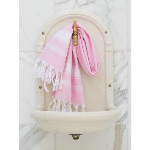 Ottomania Hamamdoek Ottomania honingraat roze Ottomania Hamamdoek Ottomania honingraat roze