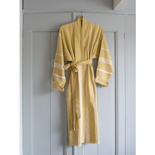 Ottomania badjas kimono kraag mosterd Ottomania badjas kimono kraag mosterd