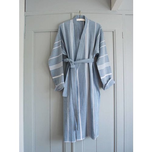 Ottomania hamam badjas Ottomania jeansblauw S/M Ottomania hamam badjas Ottomania jeansblauw S/M