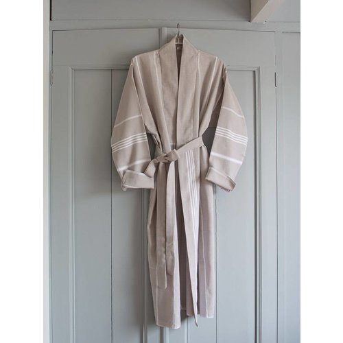 Ottomania hamam badjas Ottomania grijsbeige S/M Ottomania hamam badjas Ottomania grijsbeige S/M