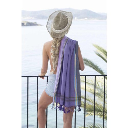 PURE Kenya Kikoy strandlaken stone washed lila PURE Kenya Kikoy strandlaken stone washed lila