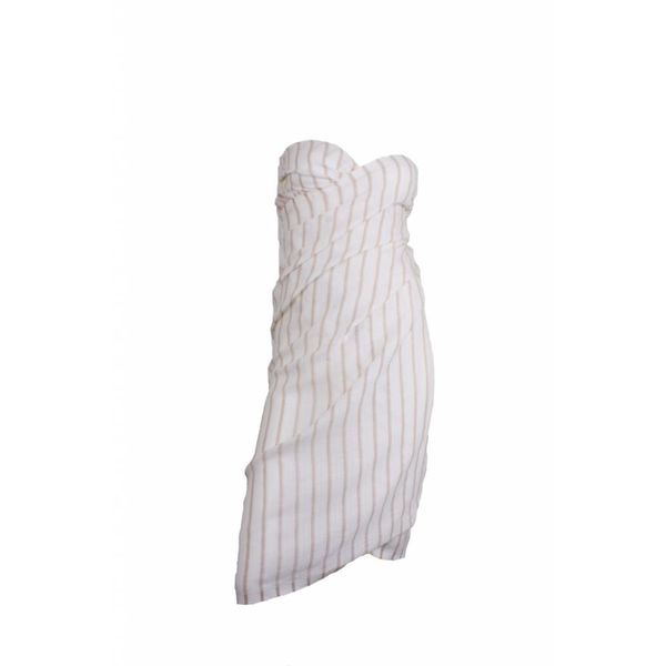 Sneldrogende handdoek: hamamdoek Aqua Streeps Cream