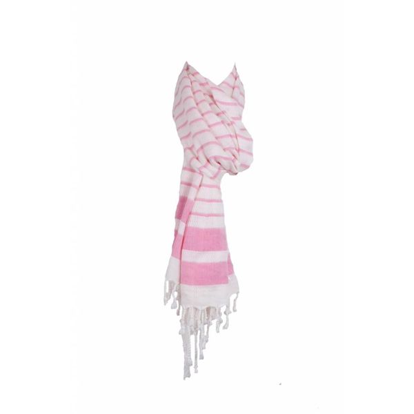 Sneldrogende handdoek: hamamdoek Aqua Streeps Pink