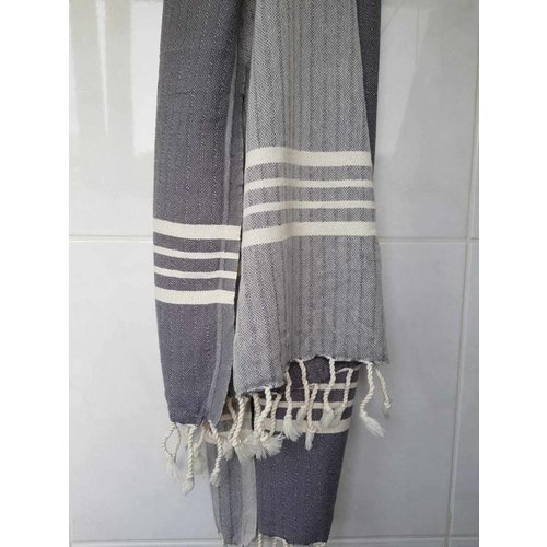 Lalay XL hamamdoek Krem Sultan dark grey Lalay XL hamamdoek Krem Sultan dark grey