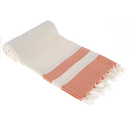 Hamams Own bamboe hamamdoek orange Hamams Own bamboe hamamdoek orange