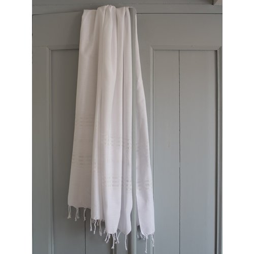Ottomania Hamamdoek Ottomania 100 x 210 cm wit Ottomania Hamamdoek Ottomania 100 x 210 cm wit