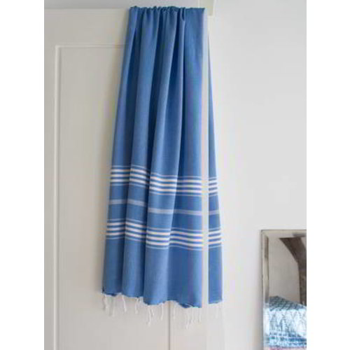Ottomania Hamamdoek Ottomania 100 x 210 cm mediteraanblauw Ottomania Hamamdoek Ottomania 100 x 210 cm mediteraanblauw
