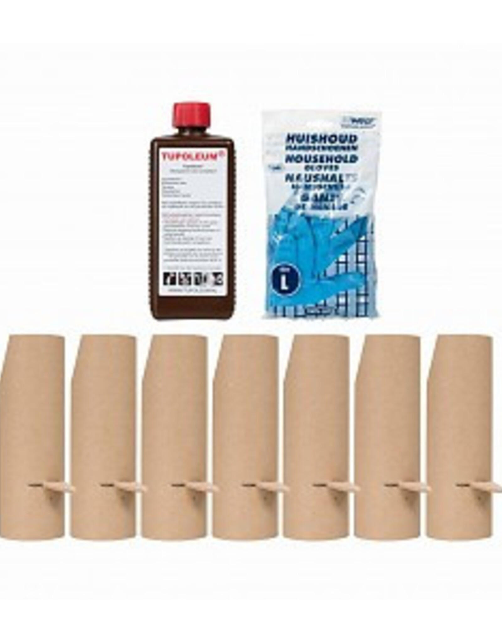 Brimex Tupoleum Brimex 7 kartonnen kokers Ø 7cm  100% afbreekbaar incl. 500ml Tupoleum