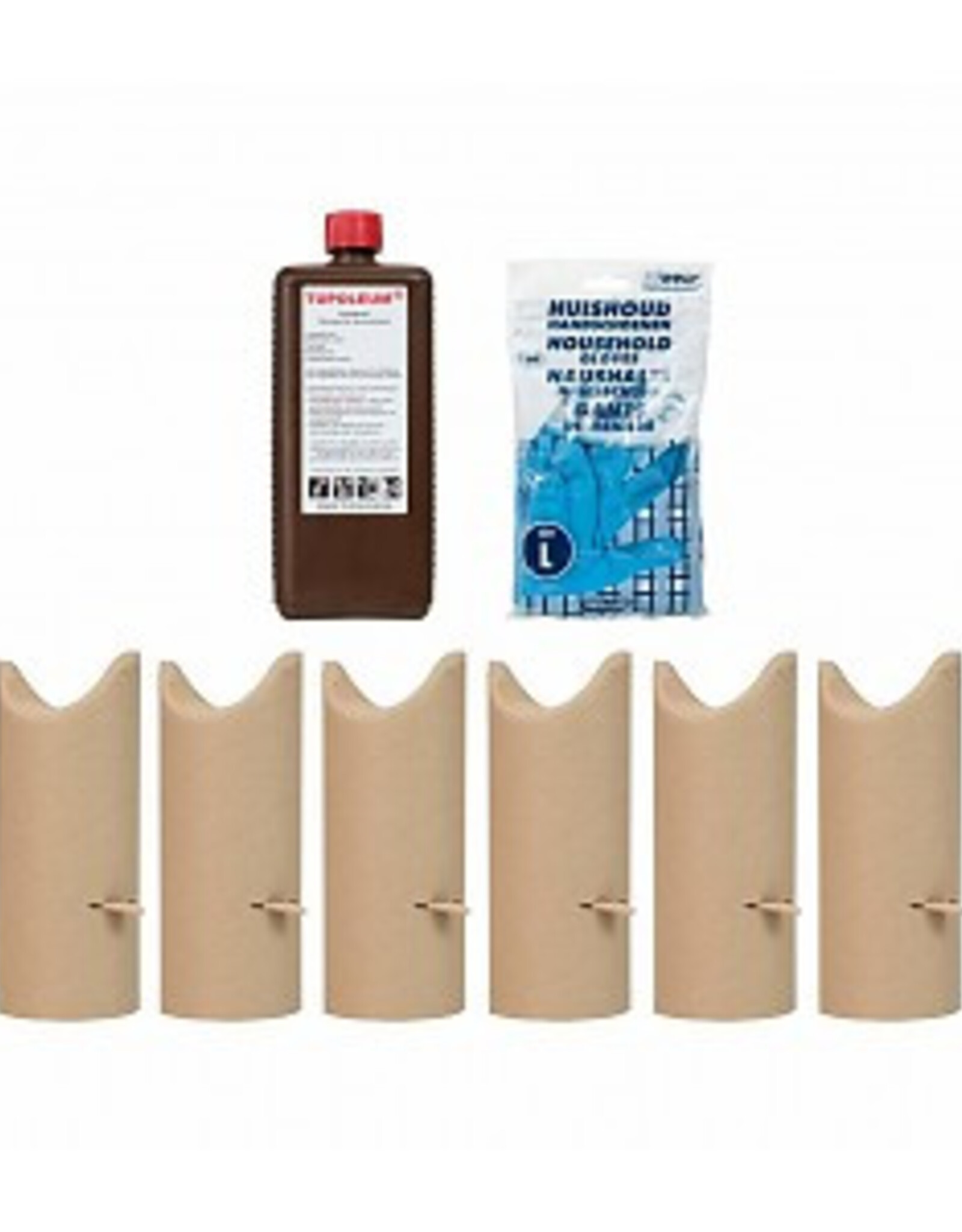 Brimex Tupoleum Brimex 7 kartonnen kokers Ø 7cm  100% afbreekbaar incl. 500ml Tupoleum