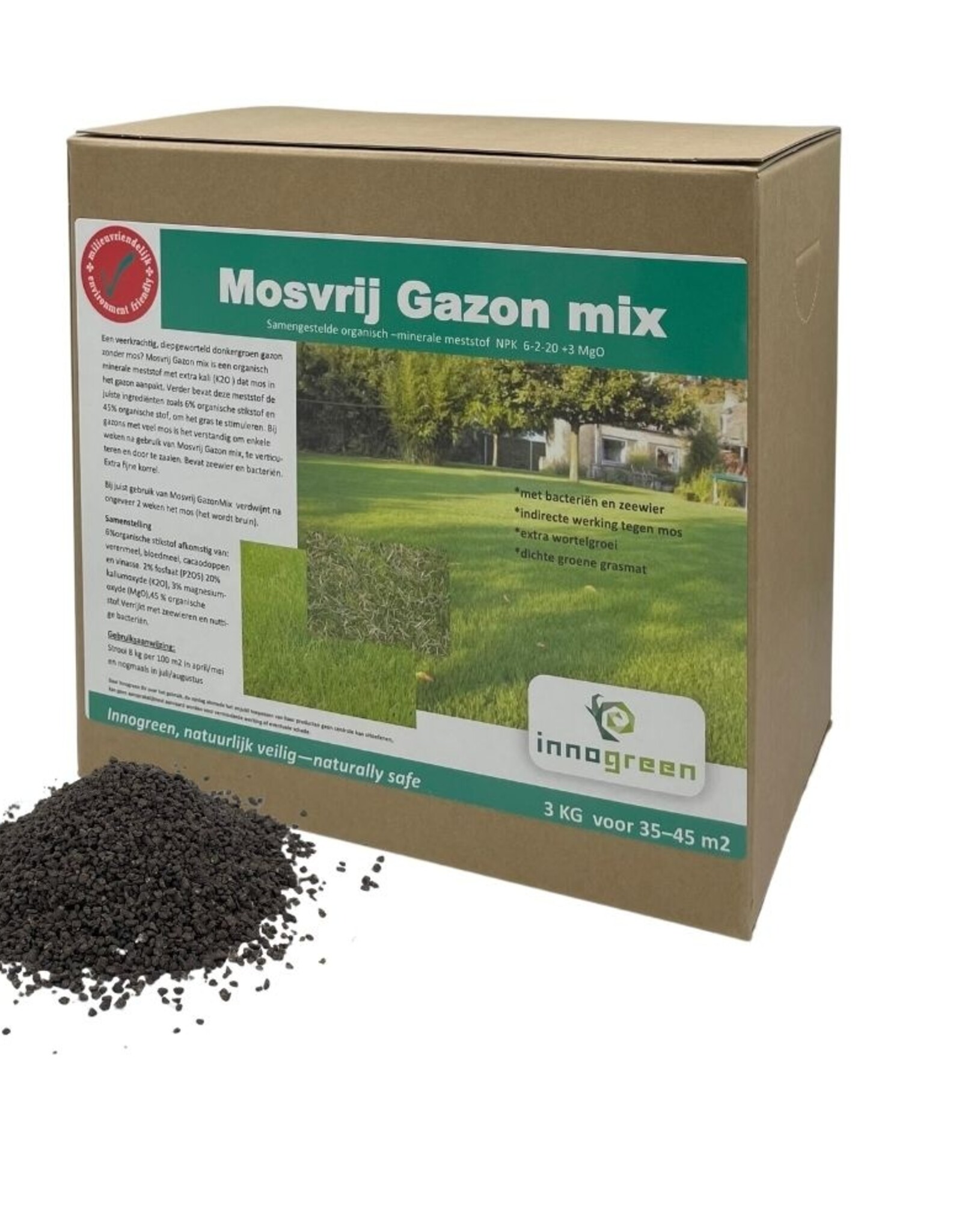 Innogreen Innogreen Mosvrij gazonmix 6-2-20 + 3 Mgo