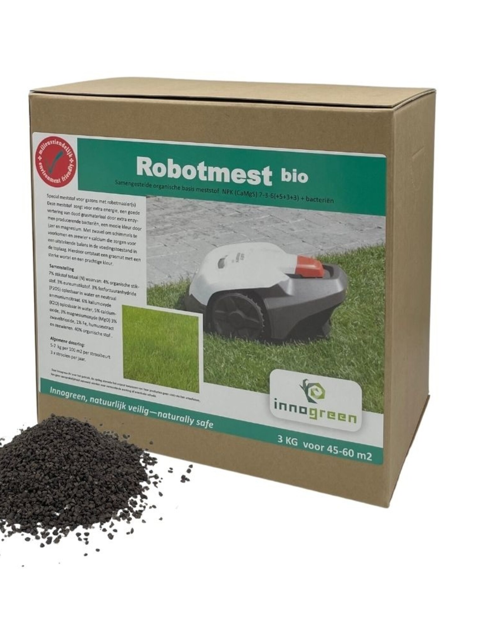 Innogreen Innogreen Robotmaaier mest bio  8-3-6 + toevoegingen