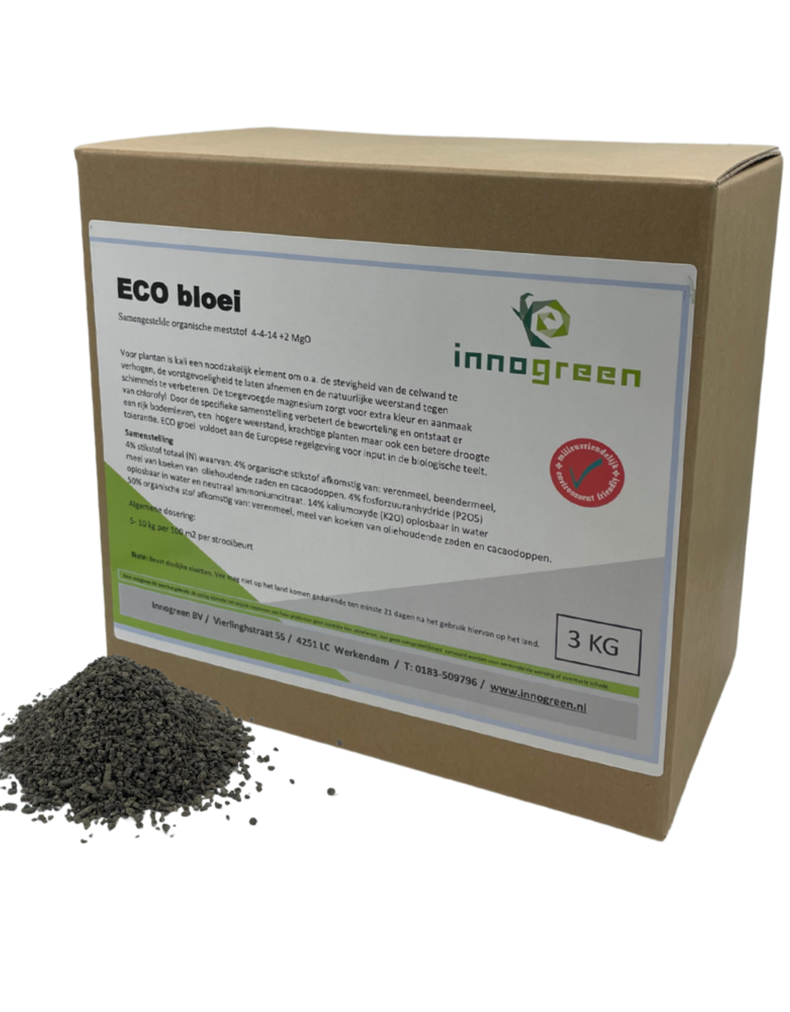Innogreen Innogreen Eco Bloei 4-4-14 + 2 Mgo FiBL / Skall