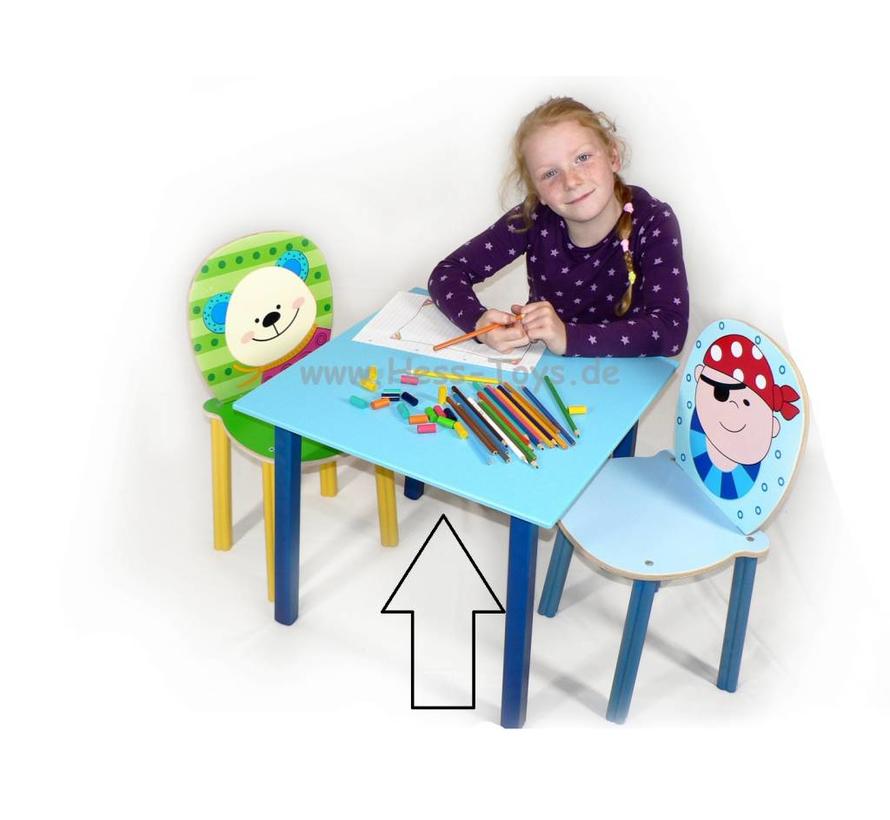 Tafel Kindertafel Blauw Hout