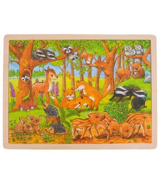 Puzzel Baby Dieren Bos Hout